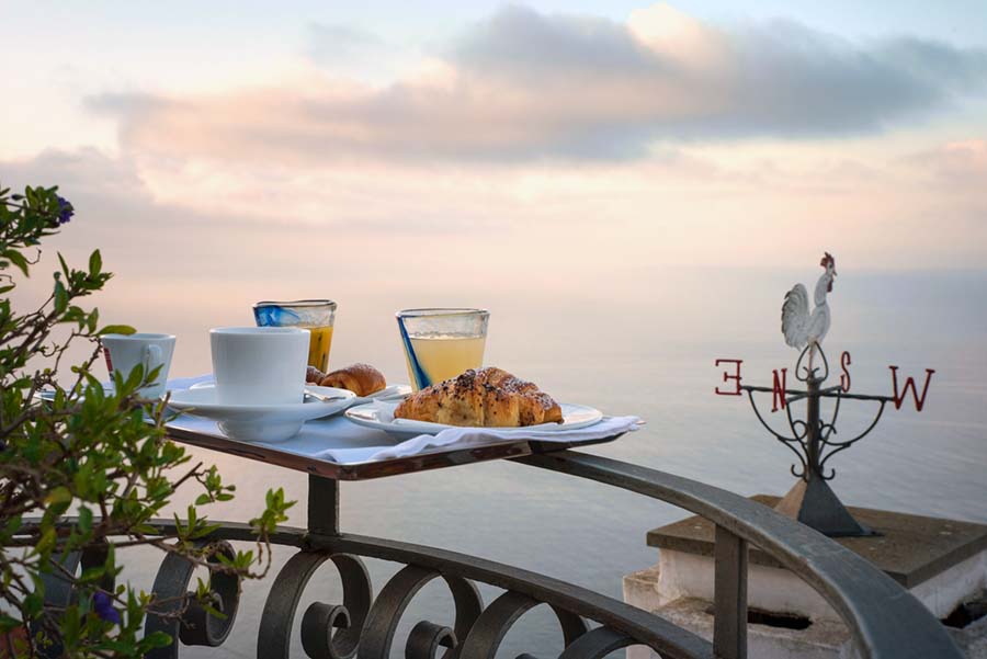 Hostaria Bacco a Furore in Costa d'Amalfi, colazione